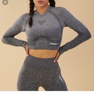 Gymshark grey crop top